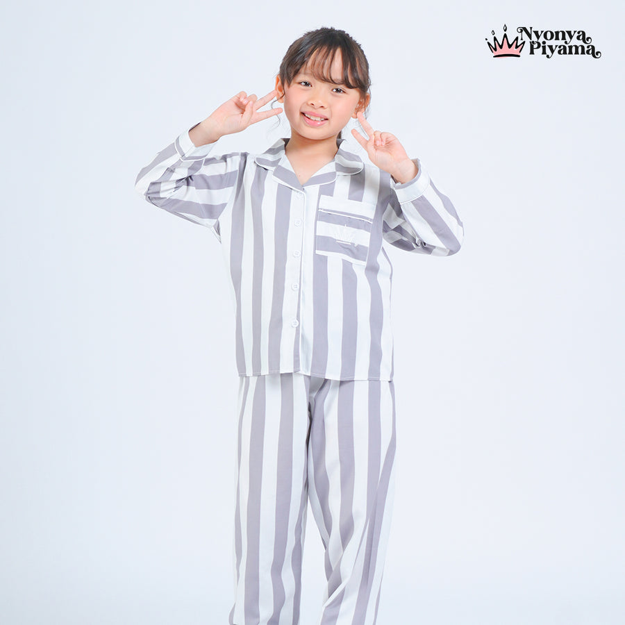 Classic Poly Rayon Robyn Series - Piyama Anak Set Lengan Panjang