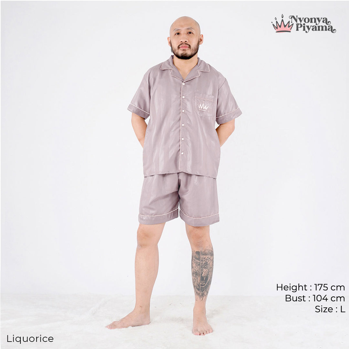 Herb Series - Piyama Pria Set Celana Pendek