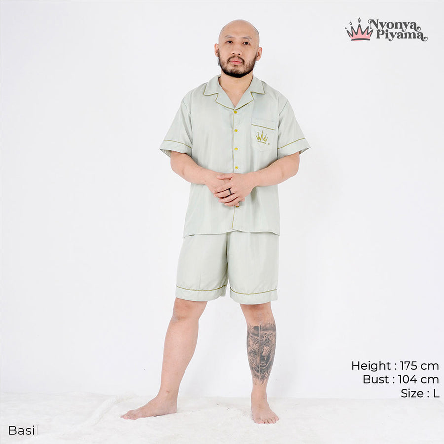 Herb Series - Piyama Pria Set Celana Pendek
