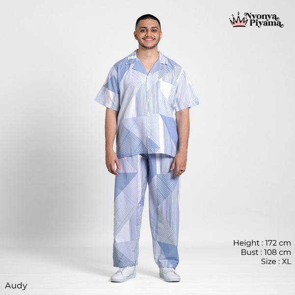 Classic Pajamas Katun Pria Set - Audy