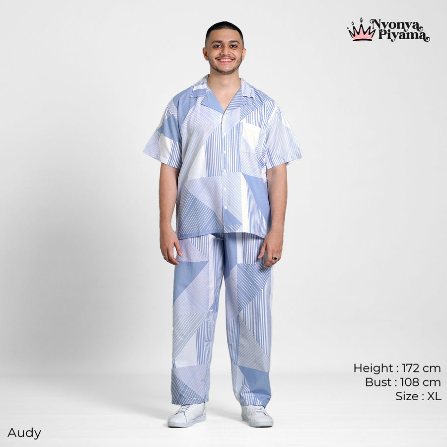 Classic Pajamas Katun Pria Set - Audy