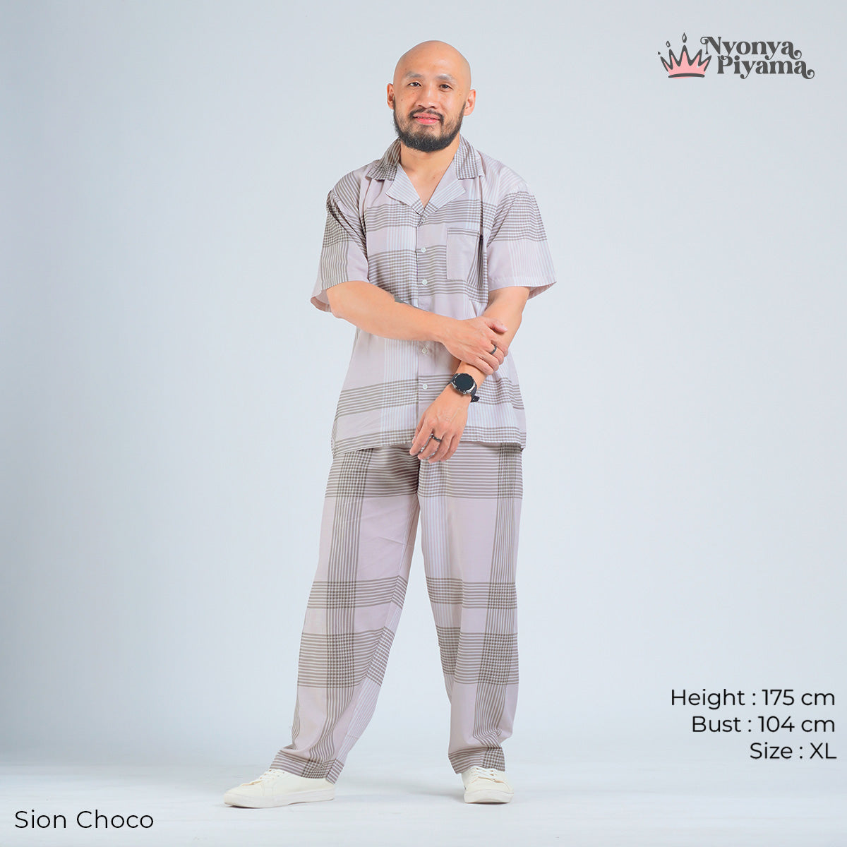 Classic Katun Sion Choco - Piyama Pria Set