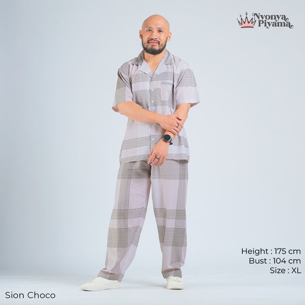 Classic Katun Sion Choco - Piyama Pria Set