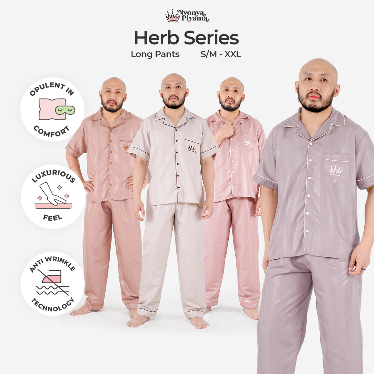 Herb Series - Piyama Pria Set Celana Panjang