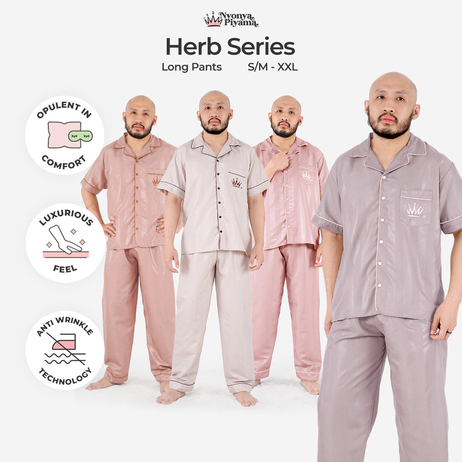 Herb Series - Piyama Pria Set Celana Panjang