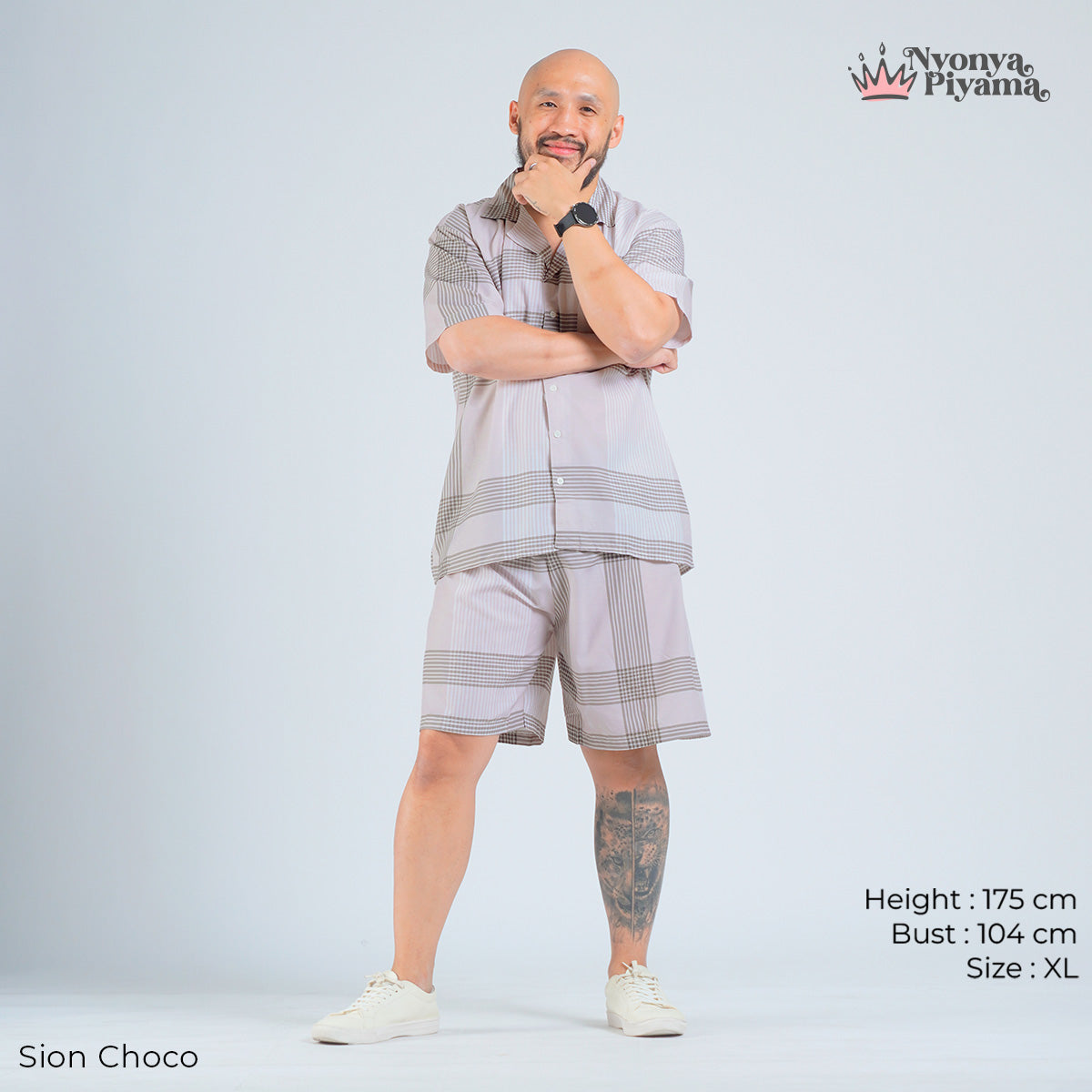 Classic Katun Sion Choco - Piyama Pria Set