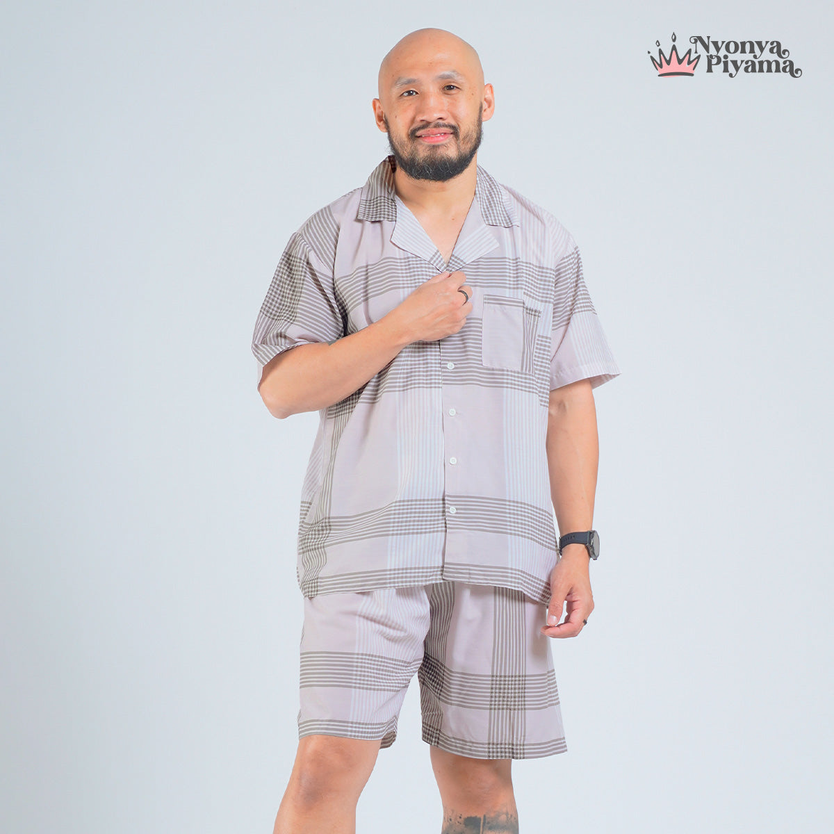 Classic Katun Sion Choco - Piyama Pria Set