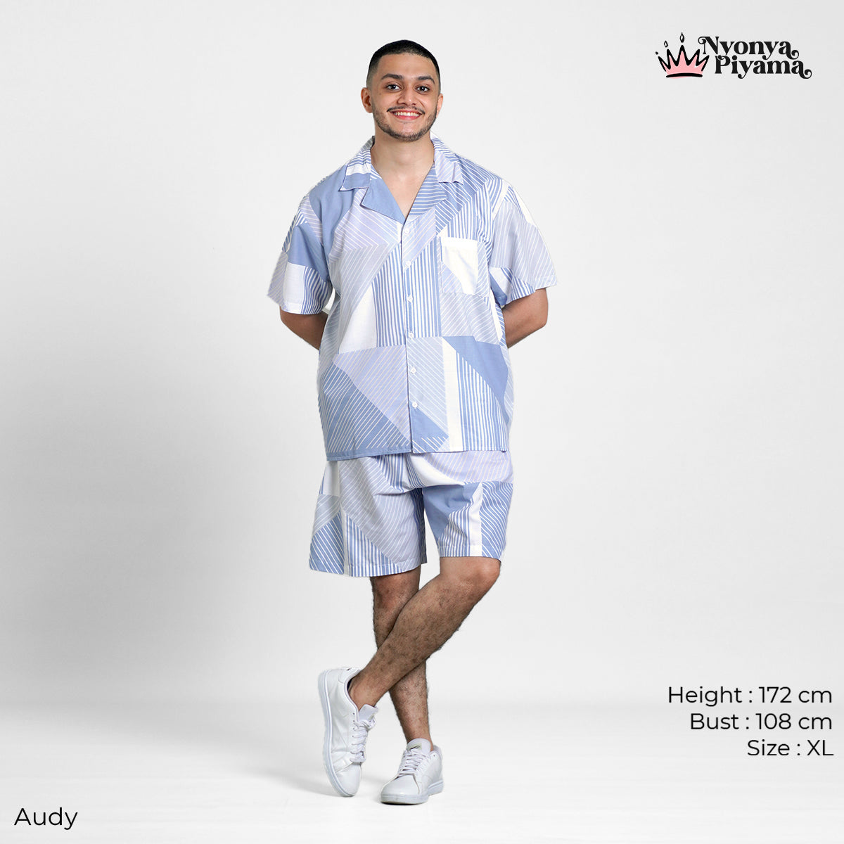 Classic Pajamas Katun Pria Set - Audy