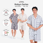 Classic Poly Rayon Robyn Series - Piyama Pria Set Celana Pendek