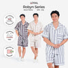 Classic Poly Rayon Robyn Series - Piyama Pria Set Celana Pendek