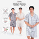 Classic Poly Rayon Robyn Series - Piyama Pria Set Celana Pendek