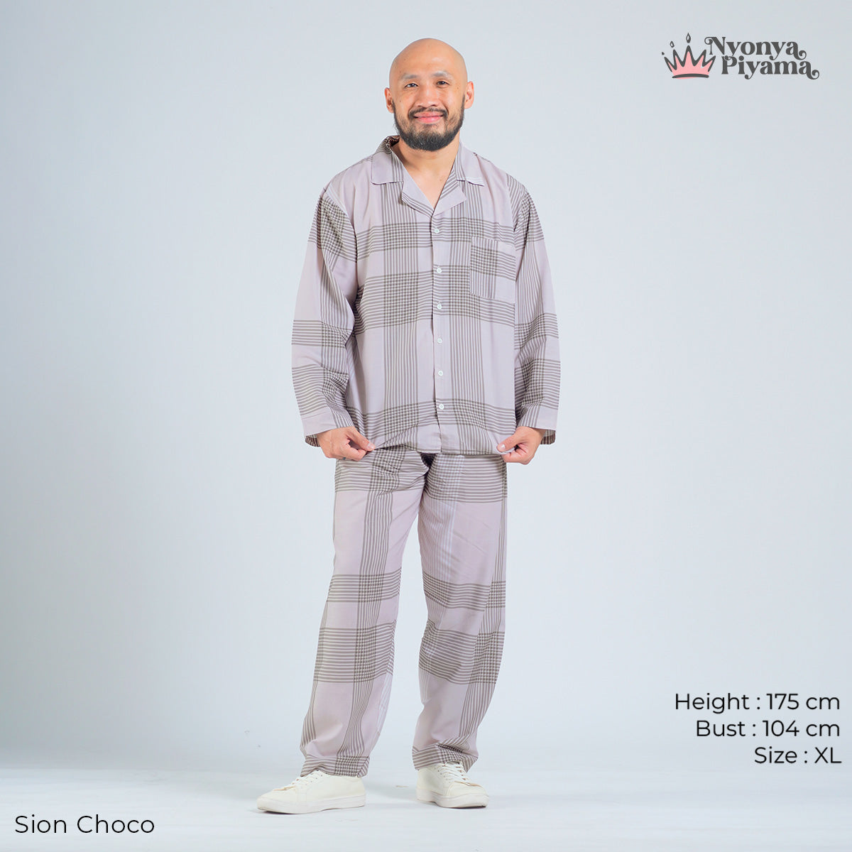 Classic Katun Sion Choco - Piyama Pria Set