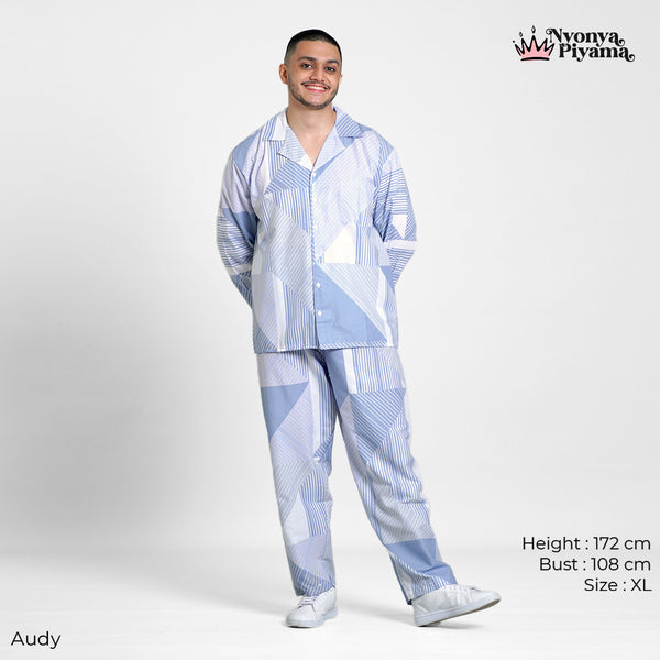 Classic Pajamas Katun Pria Set - Audy