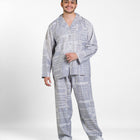 Classic Katun Deventer Grey - Piyama Pria Set