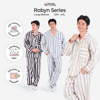 Classic Poly Rayon Robyn Series - Piyama Pria Set Lengan Panjang
