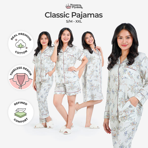 Classic Pajamas Katun Set - Lilya