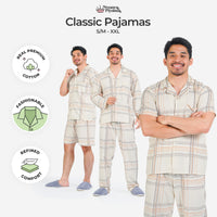 Classic Pajamas Katun Pria Set - Levon