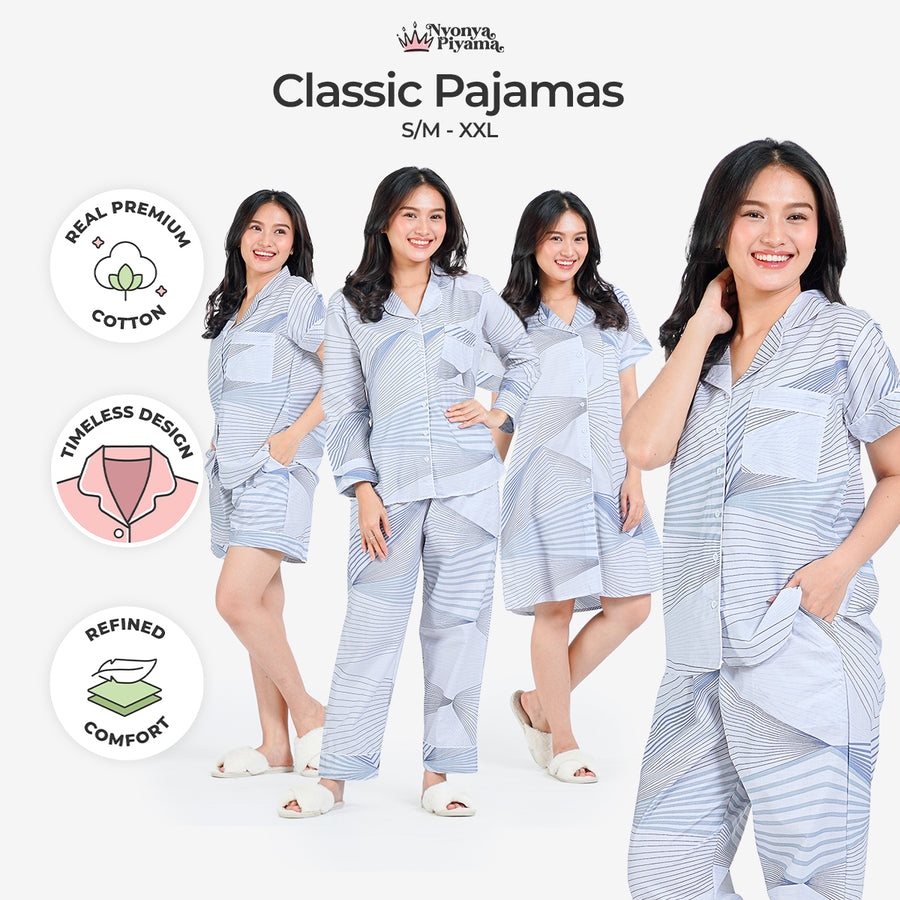 Classic Pajamas Katun Set - Neyra