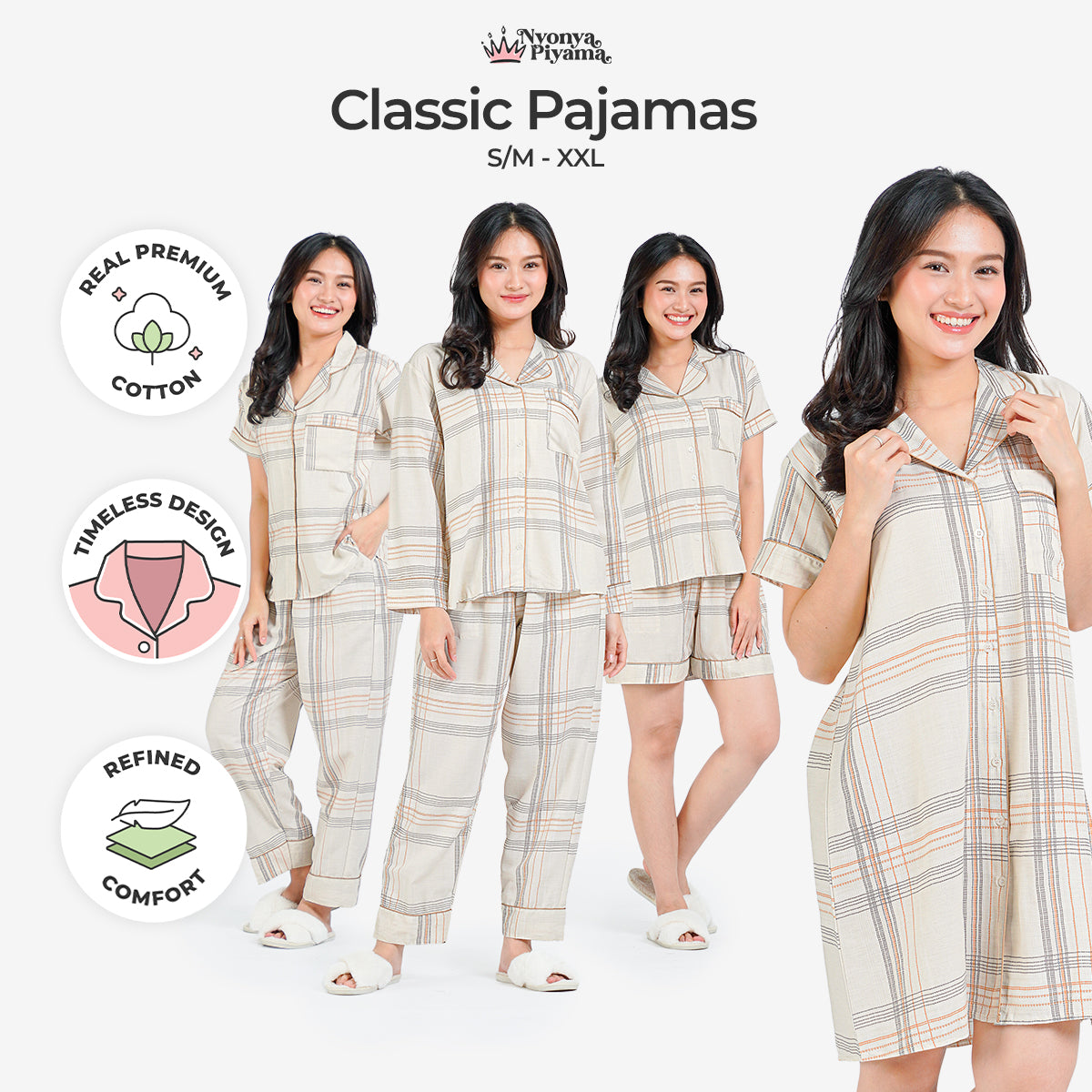 Classic Pajamas Katun Set - Levon