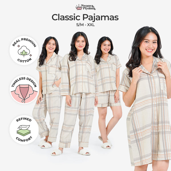Classic Pajamas Katun Set - Levon