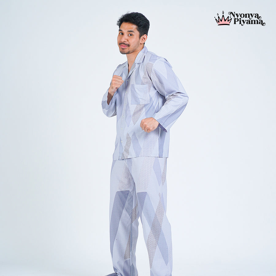 Classic Pajamas Katun Pria Set - Harvey