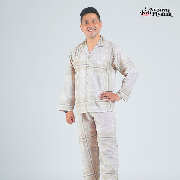 Classic Katun Collins - Piyama Pria Set