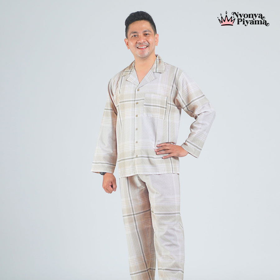 Classic Katun Collins - Piyama Pria Set
