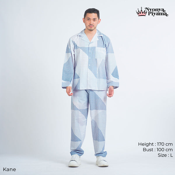 Classic Katun Kane - Piyama Pria Set