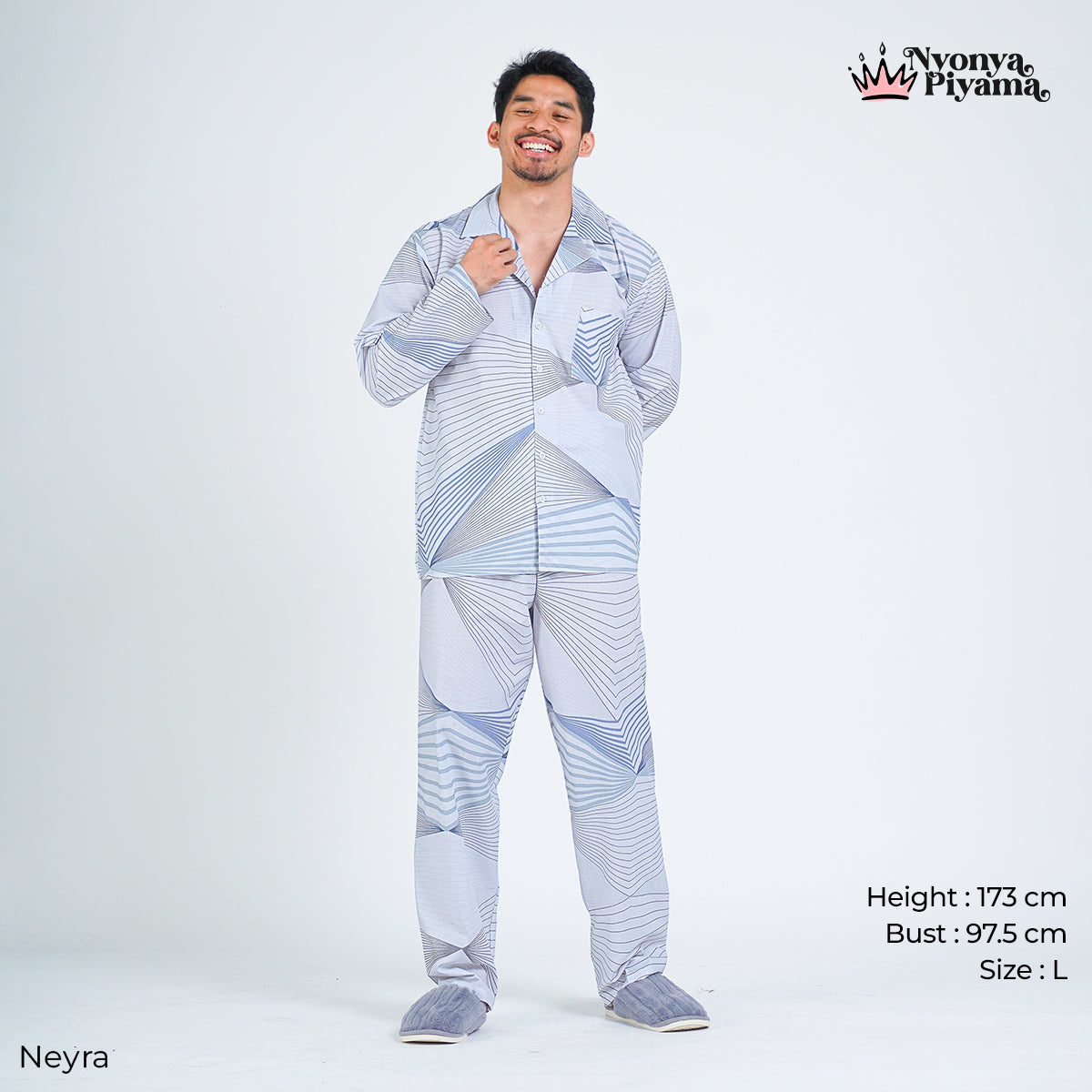 Classic Pajamas Katun Pria Set - Neyra