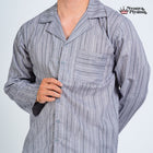 Classic Pajamas Katun Pria Set - Spancer Off Grey