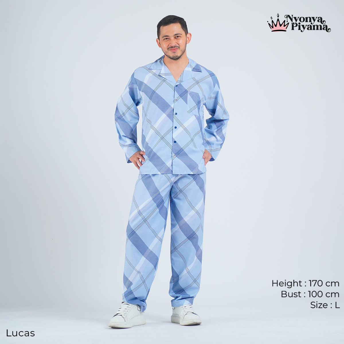 Classic Katun Lucas - Piyama Pria Set