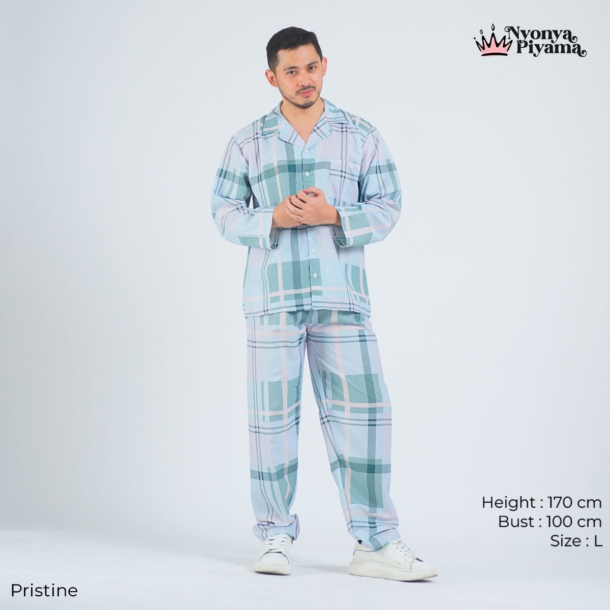 Classic Katun Pristine - Piyama Pria Set