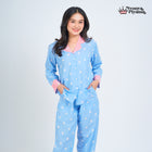 Classic Pajamas Katun Set - Candy Blue