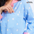 Classic Pajamas Katun Set - Candy Blue