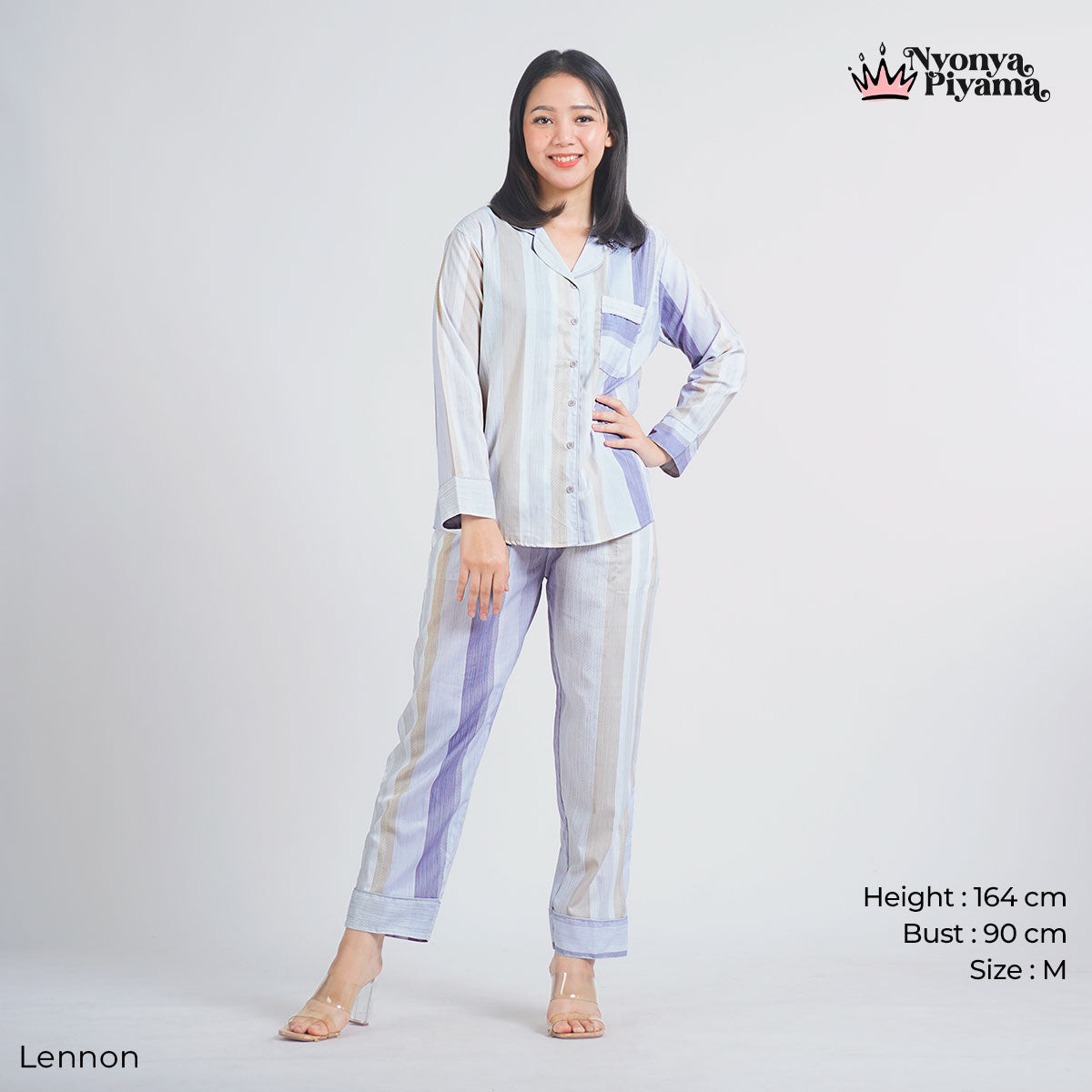 Classic Katun Lennon - Piyama Set