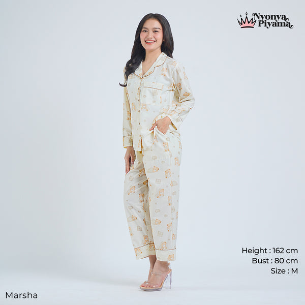 Classic Katun Marsha - Piyama Set