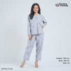Classic Katun Misha Grey - Piyama Set