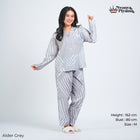 Classic Pajamas Katun for Couple - Alder Grey