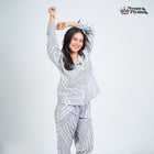Classic Pajamas Katun Set - Alder Grey
