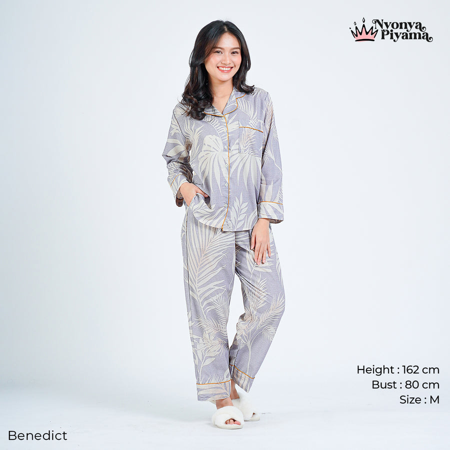 Classic Pajamas Katun Set - Benedict