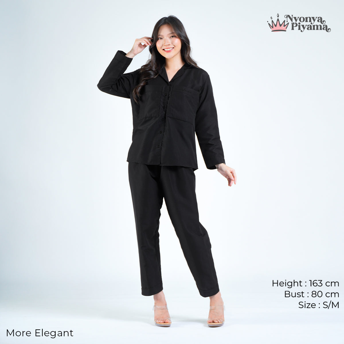 Worryless Series - Braless Piyama Lengan Panjang Solid
