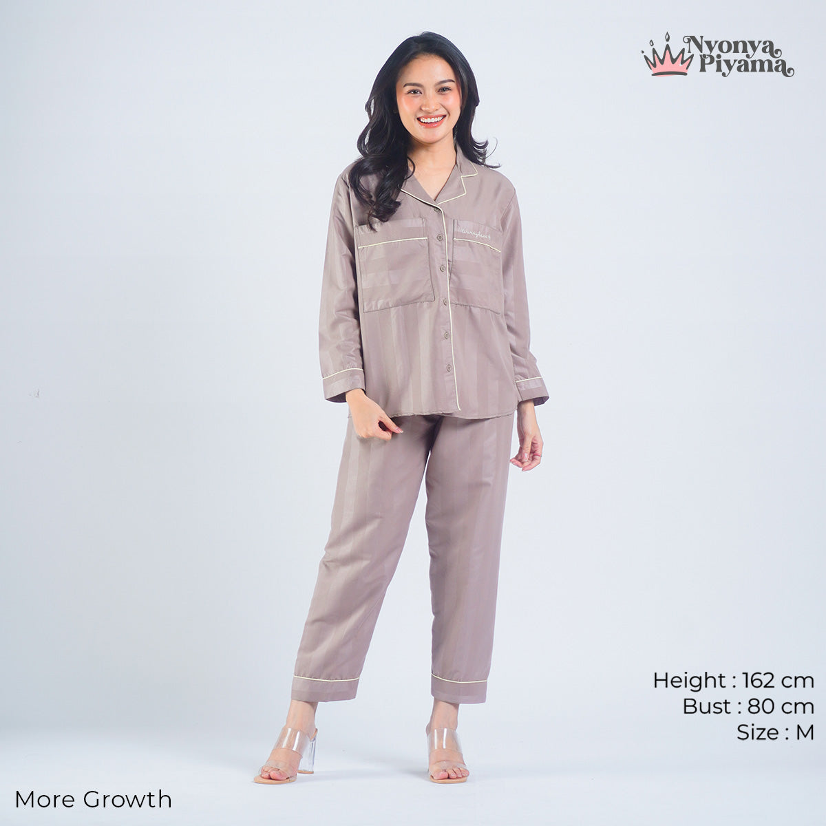 Worryless Series - Braless Piyama Lengan Panjang