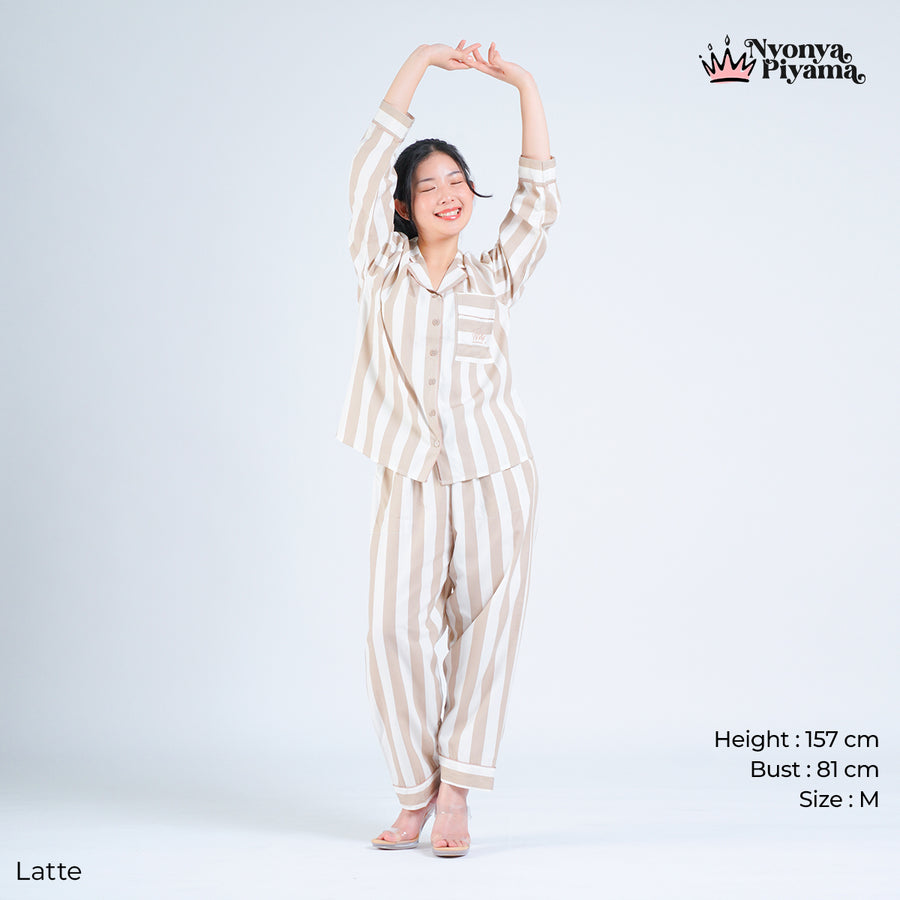Classic Poly Rayon Robyn Series - Piyama Set Lengan Panjang