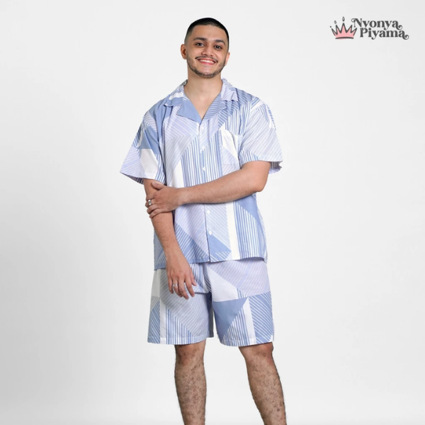 Classic Pajamas Katun Pria Set - Audy