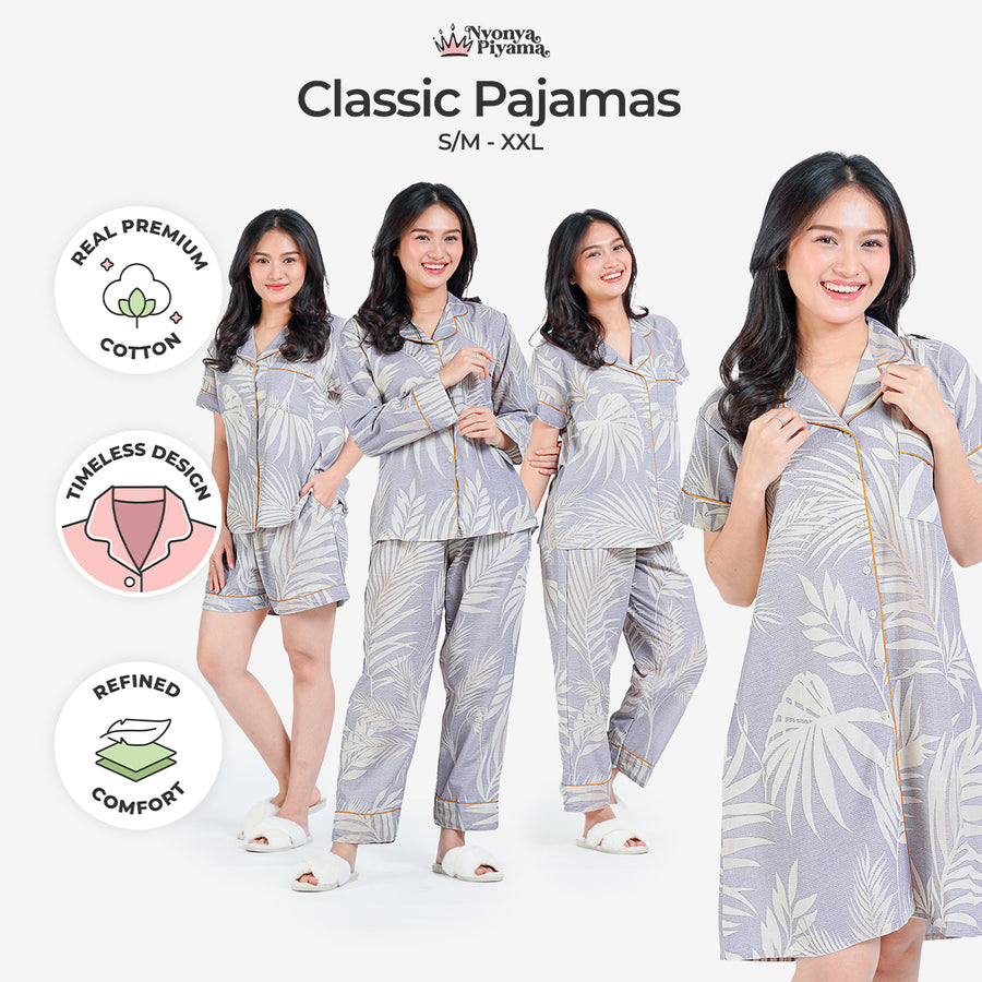 Classic Pajamas Katun Set - Benedict