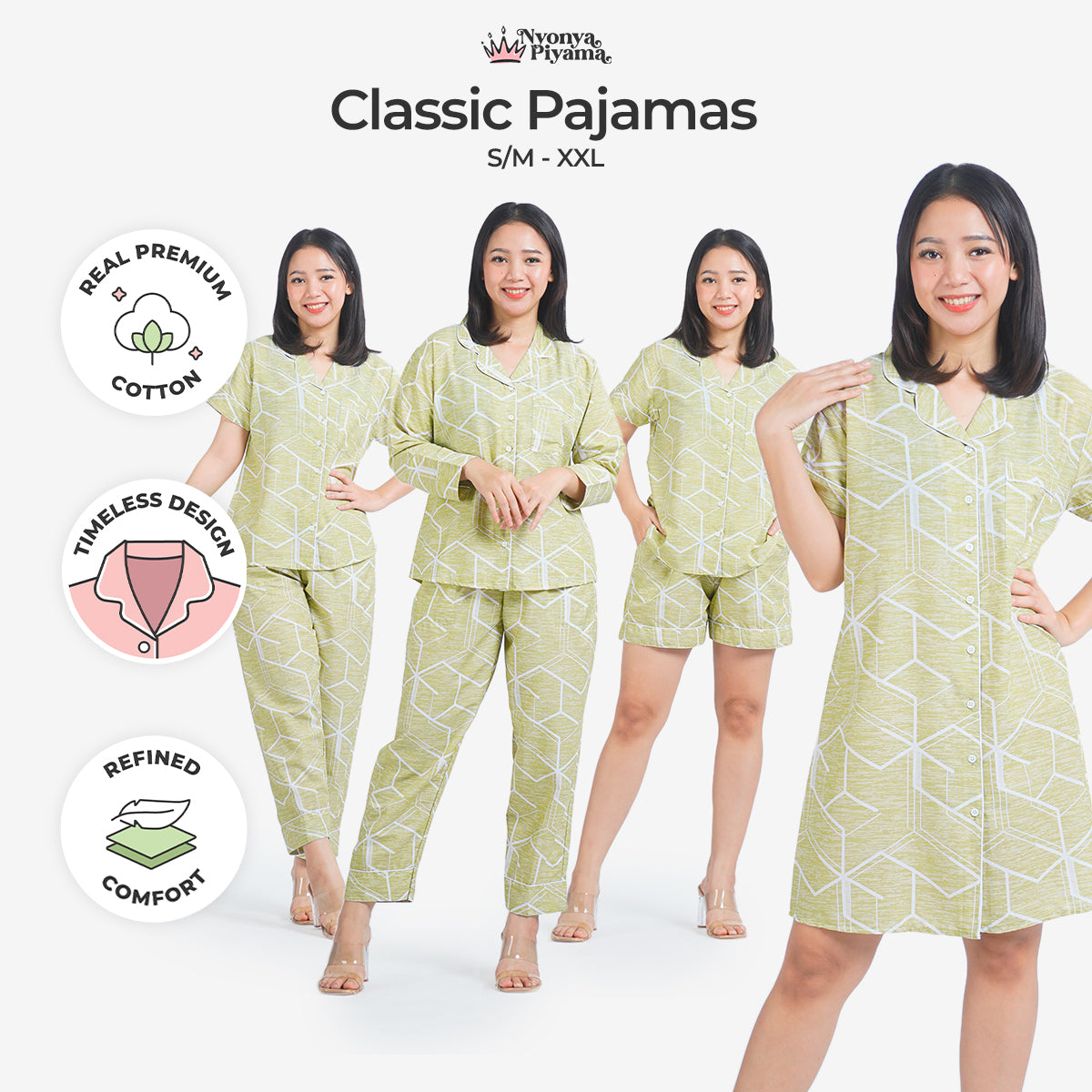 Classic Katun Fenix - Piyama Set